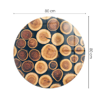 Kaljeno staklo za kamin krug Kutija s rezanim drvetom