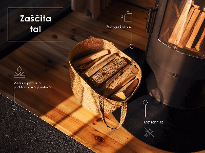 Pravokutna podna ploča za peći crna od lima