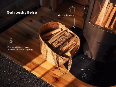 Pravokutna podna ploča za peći crna od lima