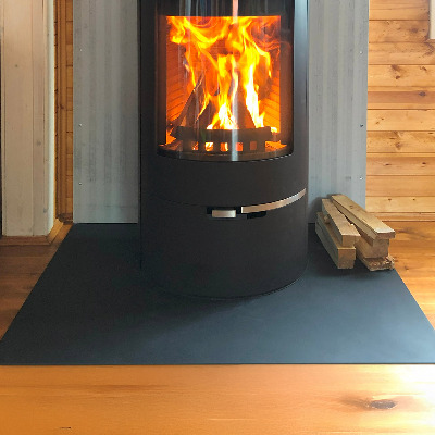 Pravokutna podna ploča za peći crna od lima