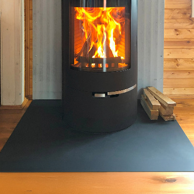 Pravokutna podna ploča za peći crna od lima