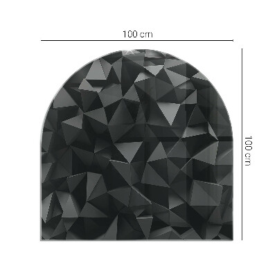 Podloga za kaminske peći poluovalni Trodimenzionalna geometrija