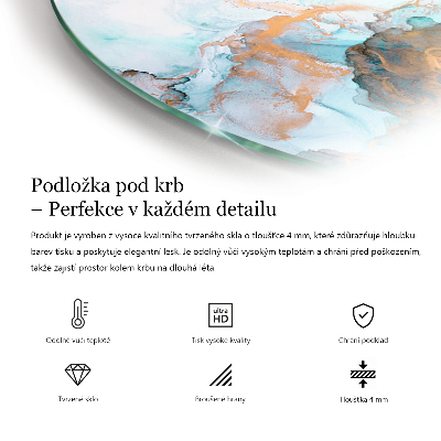 Podloga za kaminske peći poluovalni Kameni uzorak s česticama