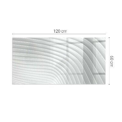 Staklo ispod kamina pravokutan Valovi nježnih linija