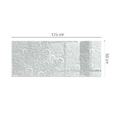 Staklo ispod kamina pravokutan Elegantni biljni uzorak