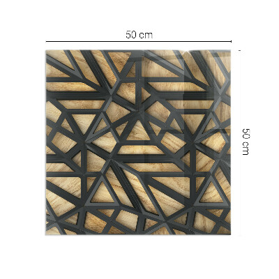 Podloga za kamin pravokutan Geometrija s drvetom