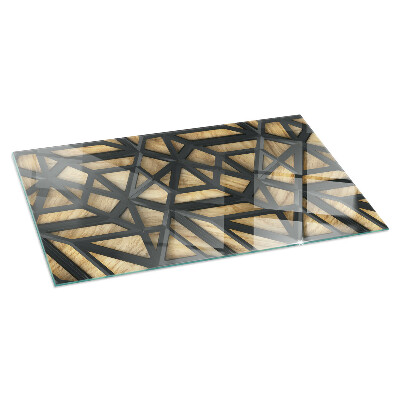 Podloga za kamin pravokutan Geometrija s drvetom