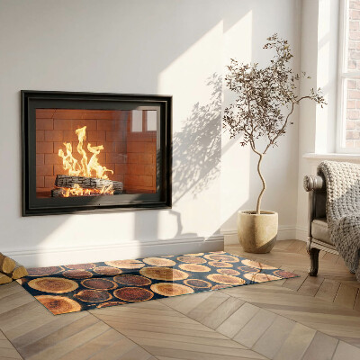 Podloga za kamin pravokutan Kutija s rezanim drvetom