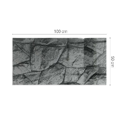Staklo ispod kamina pravokutan Uzorak prirodnog kamena