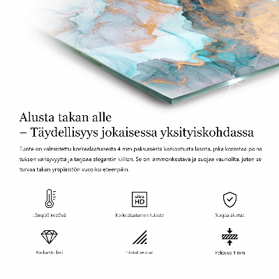 Staklo ispod kamina pravokutan Boja Sivo-smeđa
