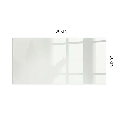 Staklo ispod kamina pravokutan Boja slonovače