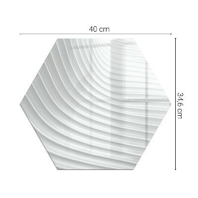 Kaljeno staklo za kamin šesterokutni Valovi suptilnih oblika