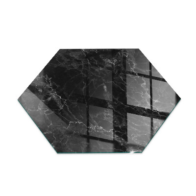 Podna ploča za peći i kamine šesterokutni Elegantni mramorni motiv