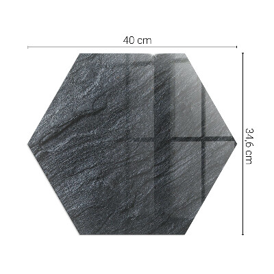 Kaljeno staklo za kamin šesterokutni Uzorak stjenovite strukture