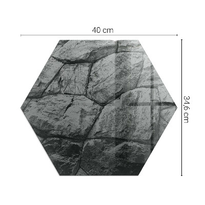 Podloga ispod kamina šesterokutni Kameni stil u prirodnoj verziji