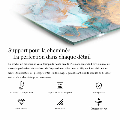 Podloga ispod kamina šesterokutni Sivo-zelena boja