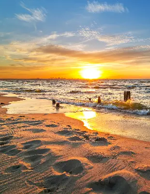 Platnena rolo zavjesa Zalazak sunca i boje