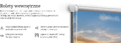 Platnena rolo zavjesa Zalazak sunca i boje