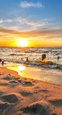 Platnena rolo zavjesa Zalazak sunca i boje