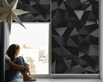 Unutarnja rolo zavjesa Crni origami