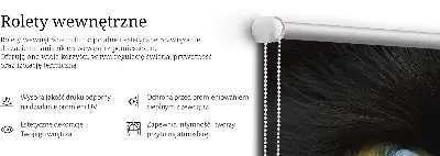 Unutarnja rolo zavjesa za prozor Mačje oči