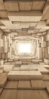 Unutarnja prozorska rolo zavjesa 3D drvena rupa