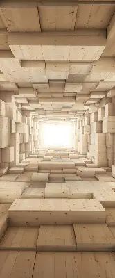 Unutarnja prozorska rolo zavjesa 3D drvena rupa
