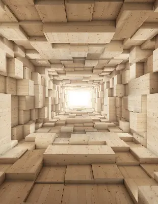 Unutarnja prozorska rolo zavjesa 3D drvena rupa