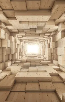Unutarnja prozorska rolo zavjesa 3D drvena rupa