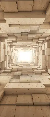 Unutarnja prozorska rolo zavjesa 3D drvena rupa