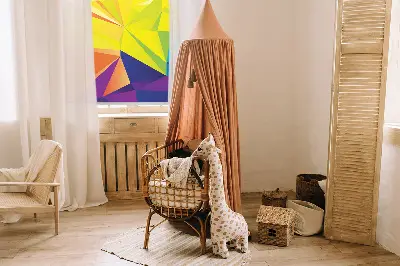 Unutarnja rolo zavjesa za prozor Šareni origami uzorak