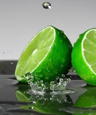 Rolo zavjesa za balkonska vrata Limete u vodi
