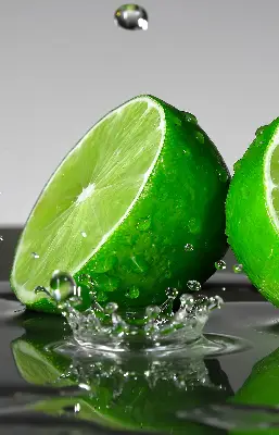 Rolo zavjesa za balkonska vrata Limete u vodi