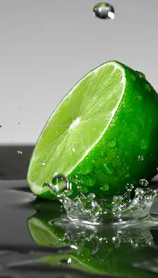 Rolo zavjesa za balkonska vrata Limete u vodi