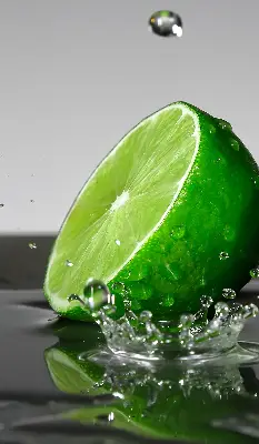 Rolo zavjesa za balkonska vrata Limete u vodi