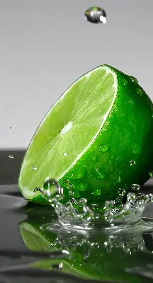 Rolo zavjesa za balkonska vrata Limete u vodi