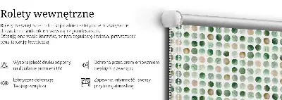 Unutarnja prozorska rolo zavjesa Zeleni krugovi