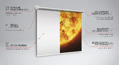 Unutarnja prozorska rolo zavjesa Žuta mreža