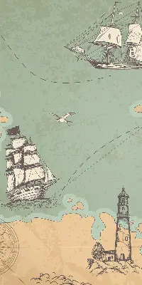 Unutarnja rolo zavjesa Karta oceana