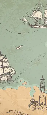 Unutarnja rolo zavjesa Karta oceana