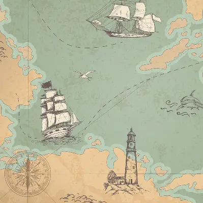 Unutarnja rolo zavjesa Karta oceana