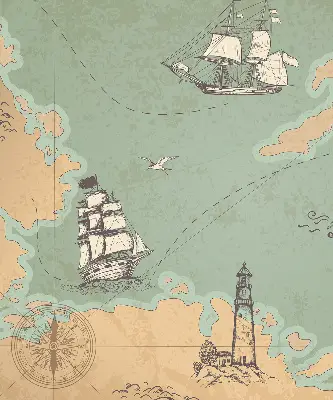 Unutarnja rolo zavjesa Karta oceana