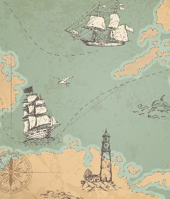 Unutarnja rolo zavjesa Karta oceana
