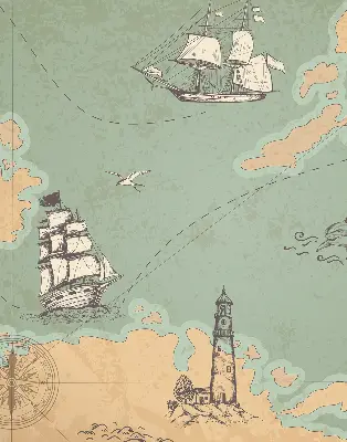 Unutarnja rolo zavjesa Karta oceana