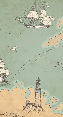 Unutarnja rolo zavjesa Karta oceana