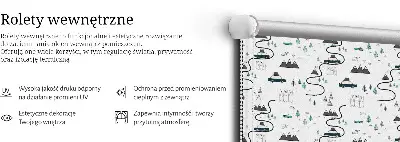 Unutarnja prozorska rolo zavjesa Uzorak šumske i planinske staze