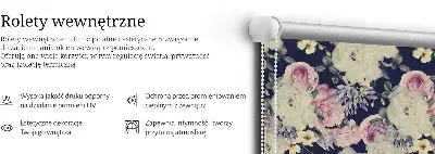 Platnena rolo zavjesa Ruže