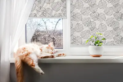 Platnena rolo zavjesa Nacrtano lišće