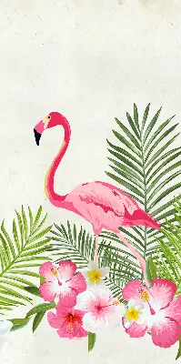 Platnena rolo zavjesa Flamingosi po lišću