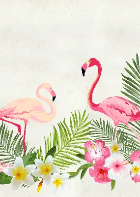 Platnena rolo zavjesa Flamingosi po lišću
